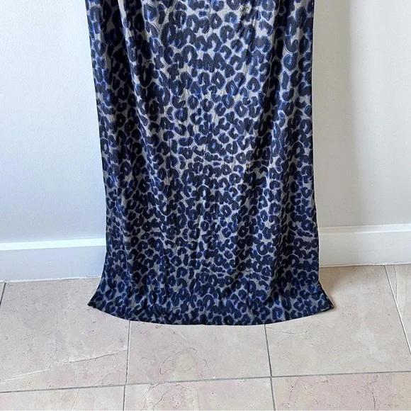 Iceberg Dress Women's Size D42 (CDN 8) Maxi Length Blue/Black Designer Milano - Picture 2 of 10